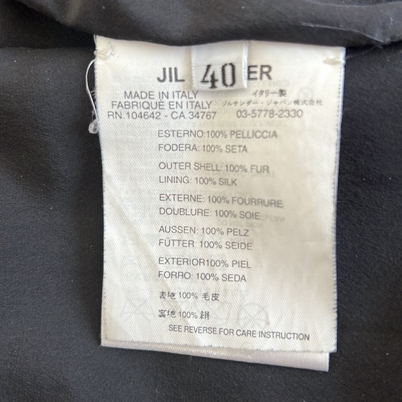 JIL SANDER Black Single Breasted Sheared Fur Coat - Picture 8 of 11